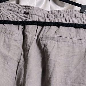 Palazzo pants wide leg tan long large seam no cuff